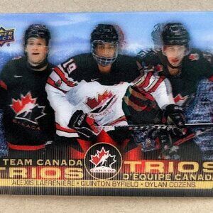 2021-22 Tim Hortons Team Canada Trios #T8 Lafreniere Byfield Cozens